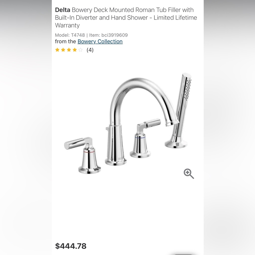 NWT: Delta Tub Set